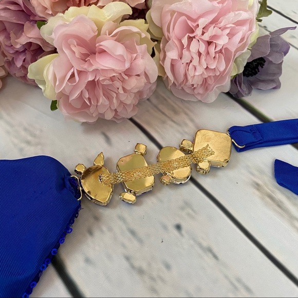 Blue Diamond Sequin Crystal Rhinestone Bikini - Picture 10 of 13